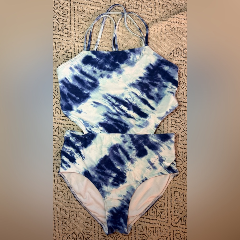Abercrombie Kids Blue Tie-Dye Swimsuit